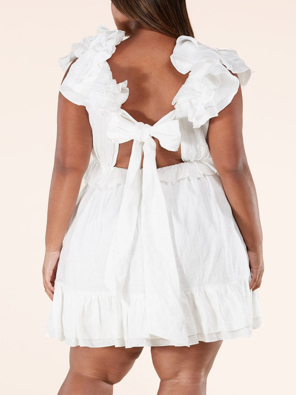 Copy of PLUS SIZE SHORT PUFF SLEEVE ELASTIC WAIST FLORAL MINI DRESS