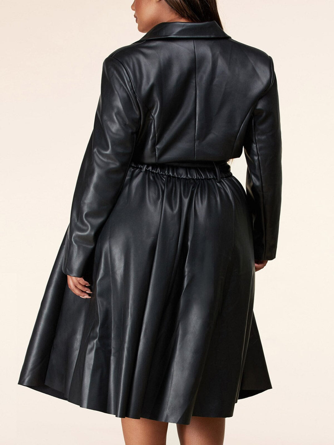 PLUS SIZE LONG SLEEVE 2PC. JACKET & SKIRT PU SET