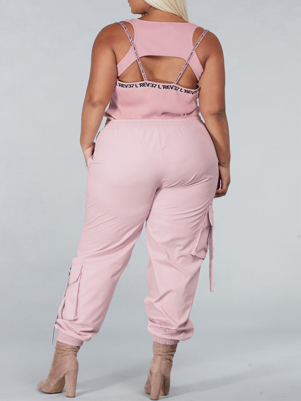 PLUS SIZE BODYSUIT & PANTS 2PC SET