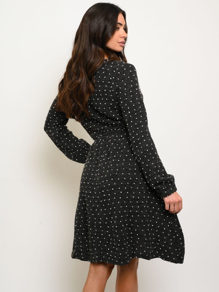 WOMEN'S POM POM WRAP DRESS