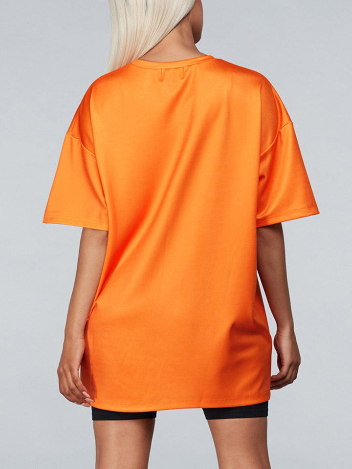 WOMEN'S SHORT SLEEVE GRAPHIC PRINT TOP