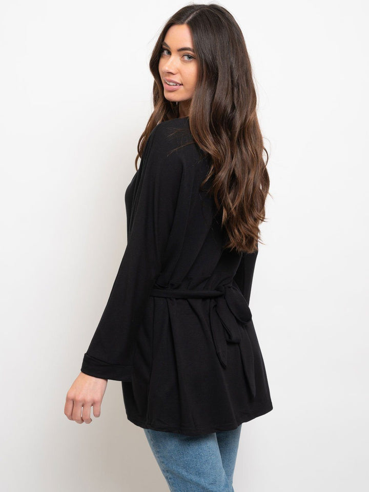 WOMEN'S FRONT TIE V NECK TOP