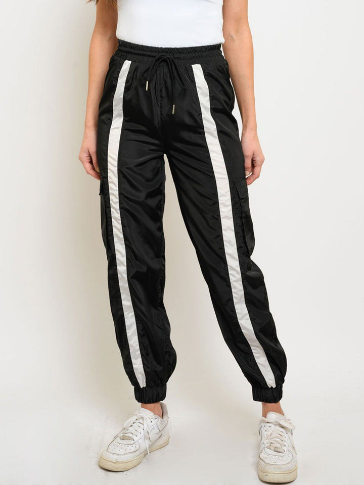 WOMEN'S STRIPE POCKETS PANTS