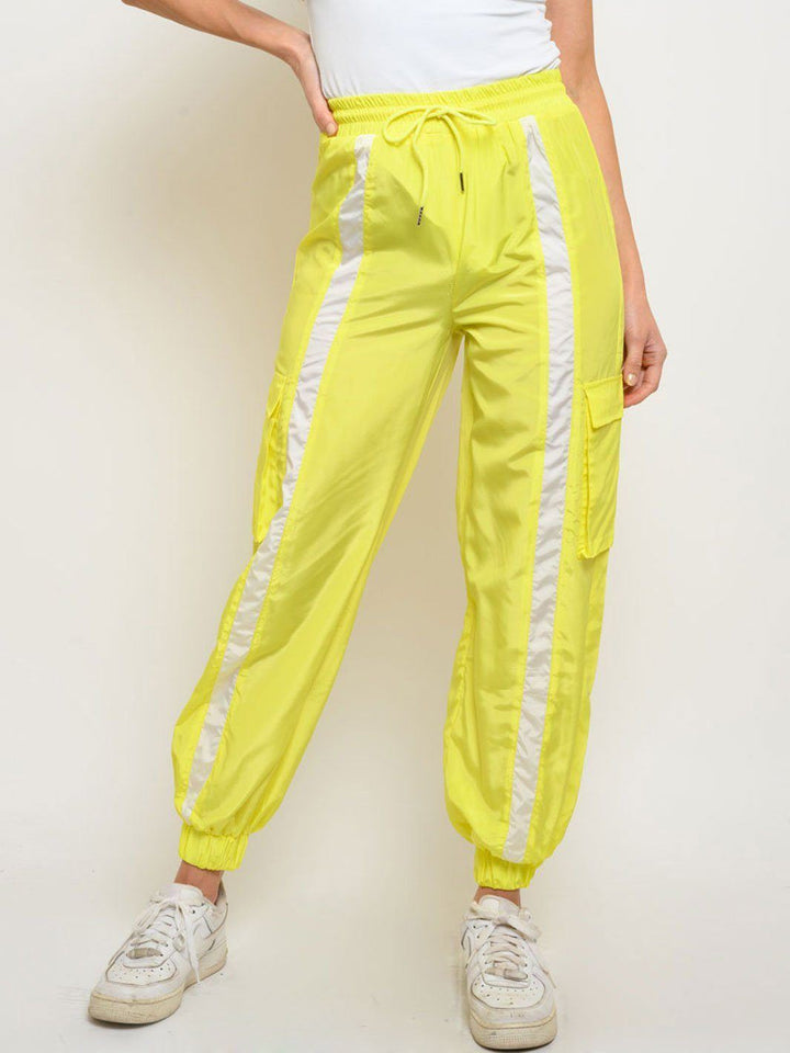 WOMEN'S STRIPE POCKETS PANTS