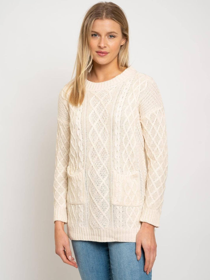 WOMEN'S FRONT POCKETS SWEATER