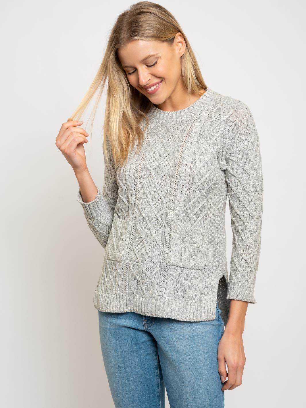 WOMEN'S FRONT POCKETS SWEATER