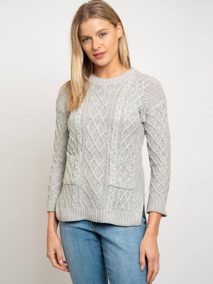 WOMEN'S FRONT POCKETS SWEATER
