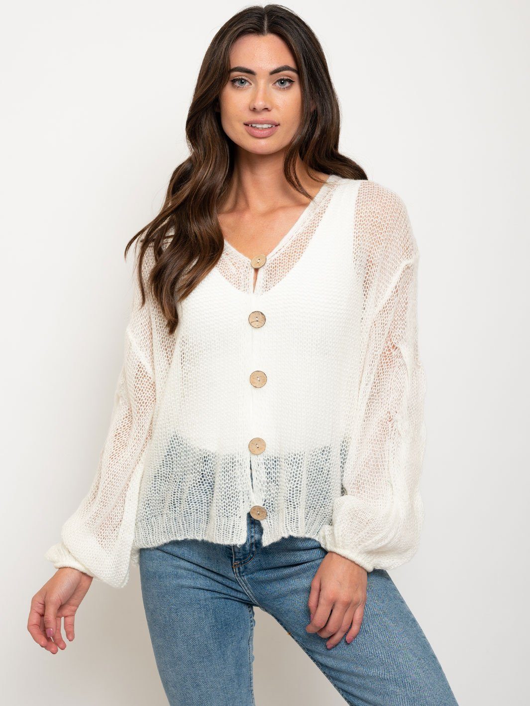 WOMEN'S OVERSIZED TWISTED KNIT SWEATER