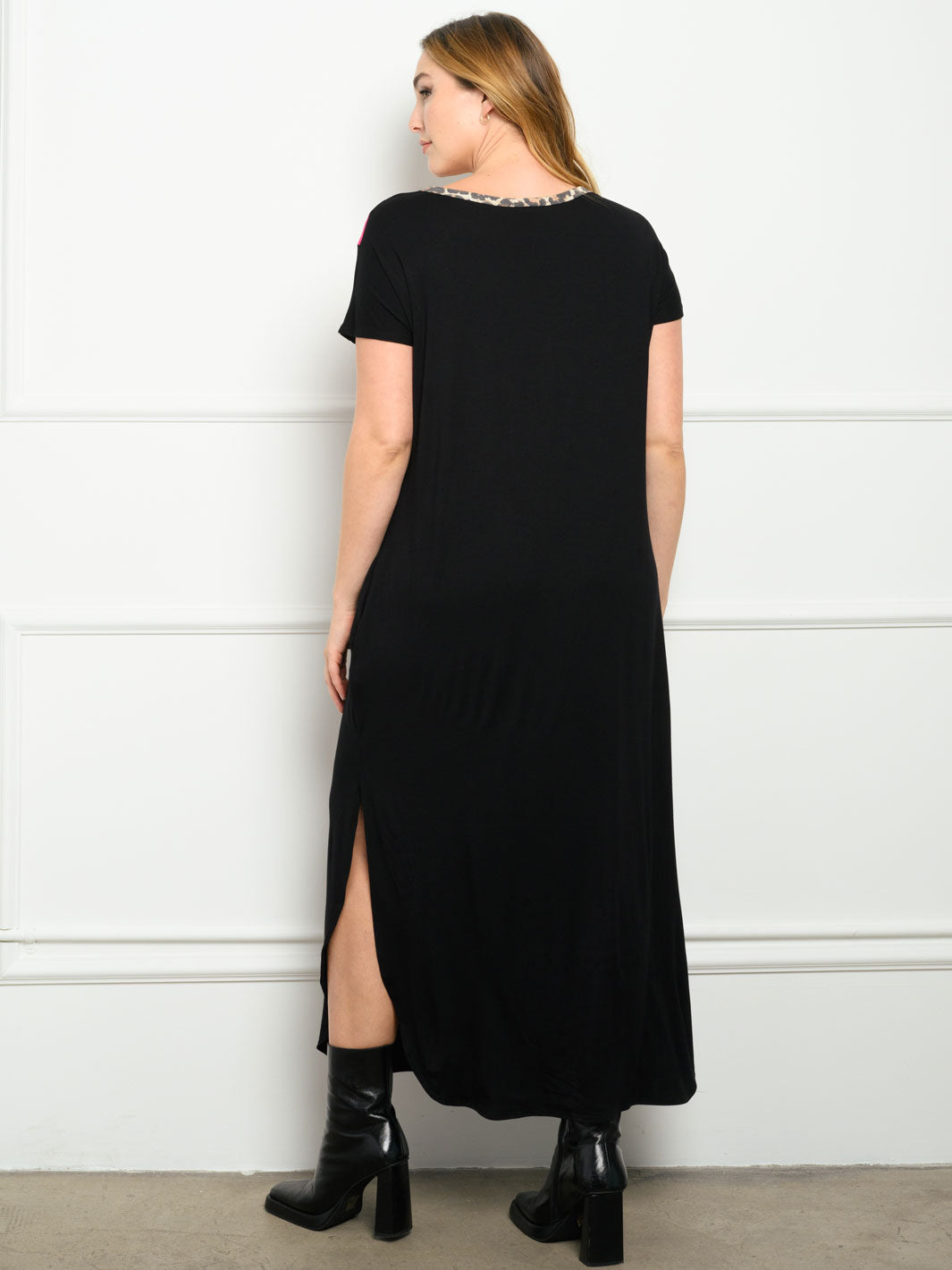 PLUS SIZE CHEVRON WITH POCKETS MAXI DRESS