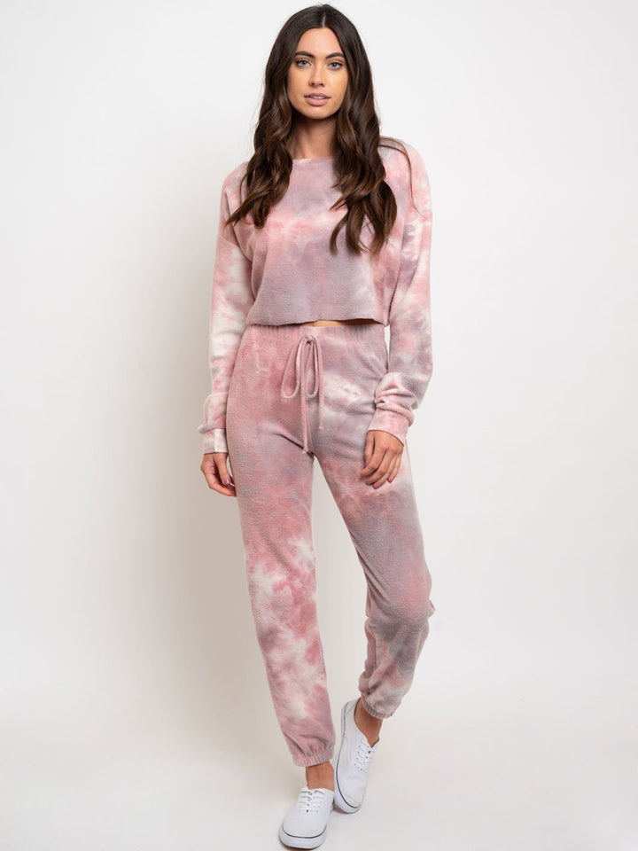 WOMEN'S PINK TIE DYE TOP