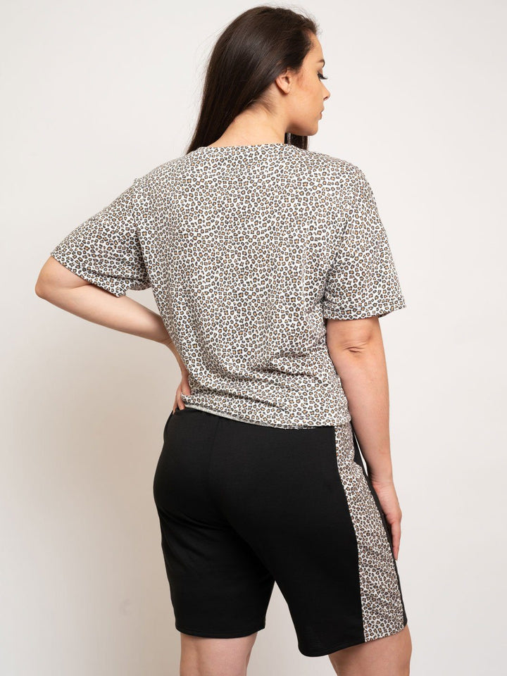 PLUS SIZE LEOPARD PRINT 2PC. SET