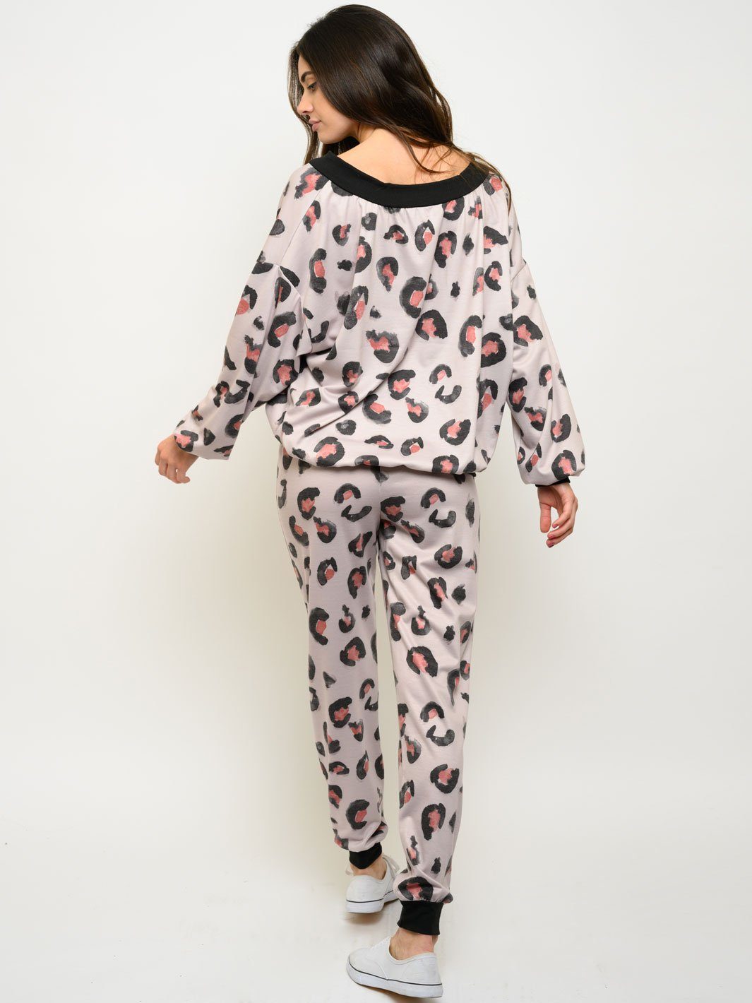 WOMEN'S LONG SLEEVE ANIMAL PRINT 2PC SET