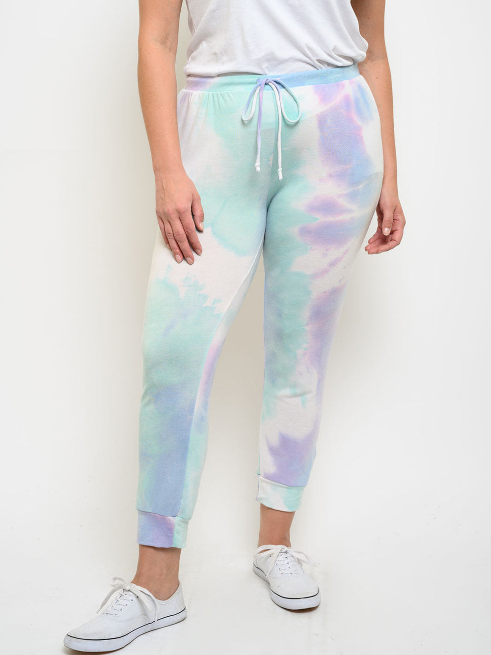 PLUS SIZE TIE DYE POCKETS PANTS