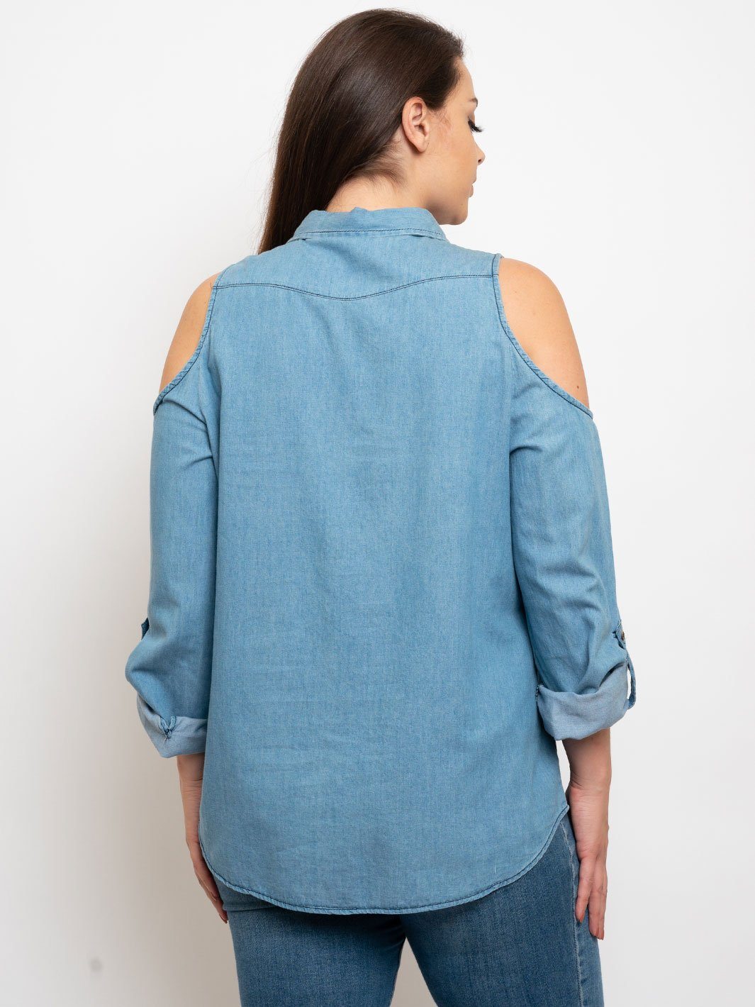 PLUS SIZE DENIM TOP