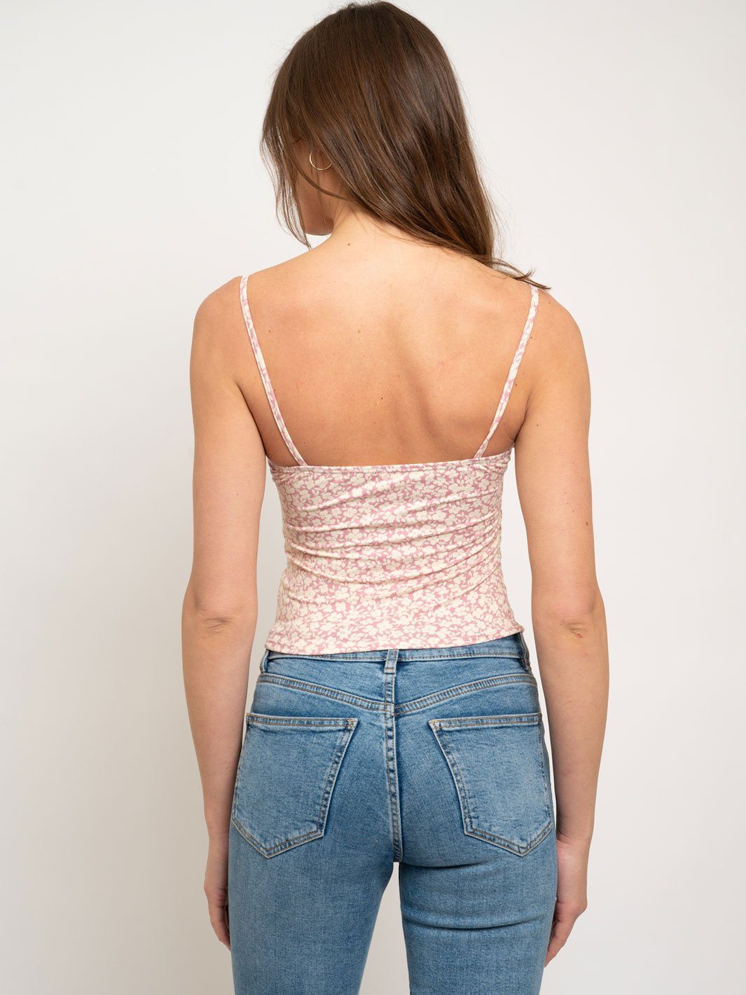 WOMEN'S FLORAL SPAGUETTI STRAP TOP