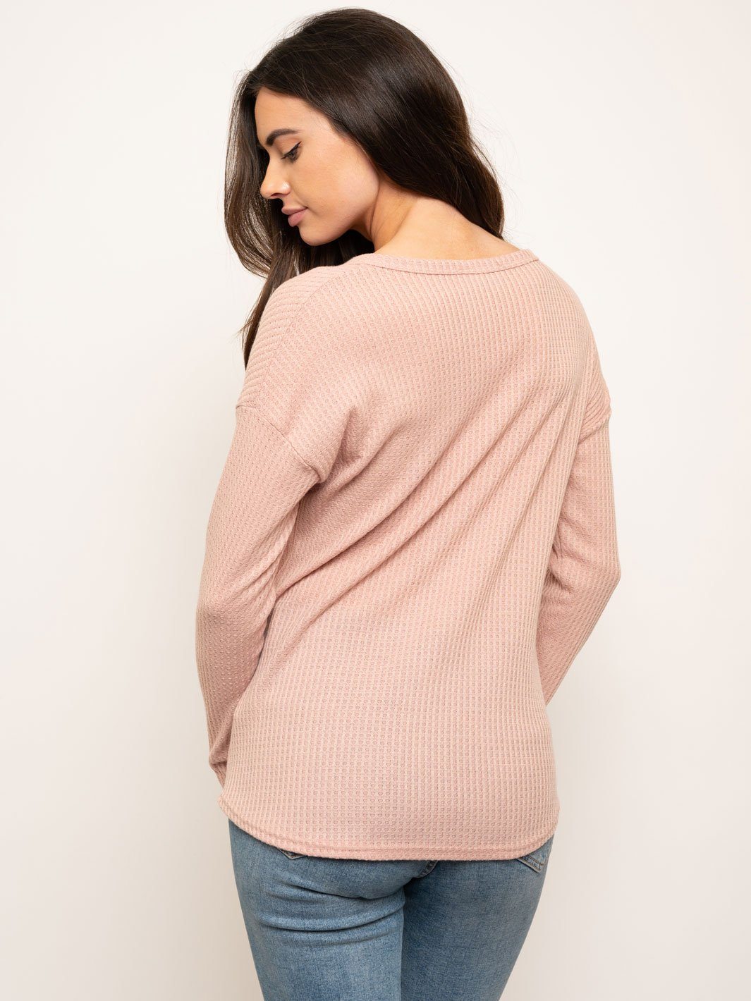 WOMEN'S LONG SLEEVE BUTTON UP TOP