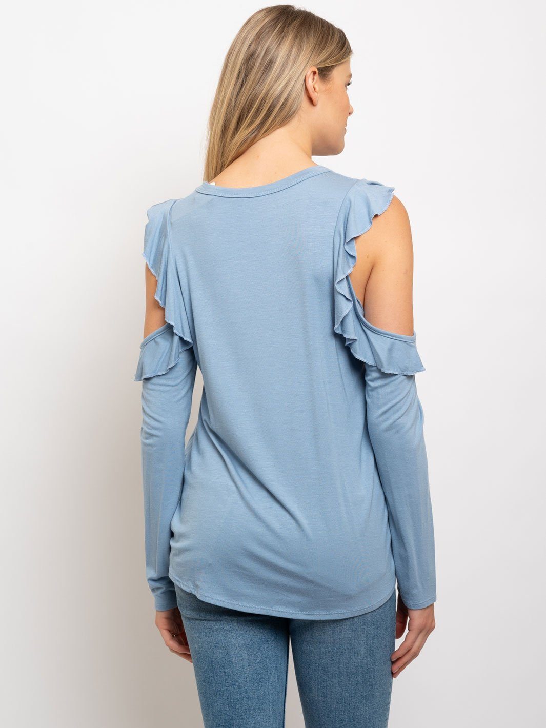WOMEN'S COLD SHOULDER POINT TOP
