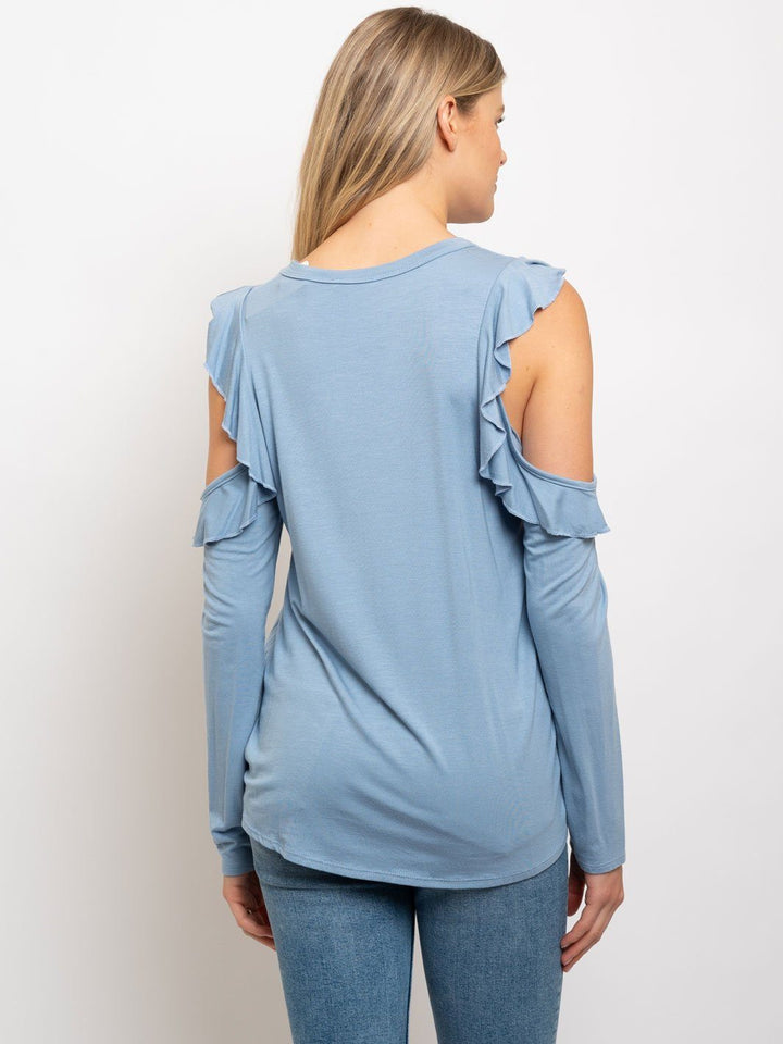WOMEN'S COLD SHOULDER POINT TOP