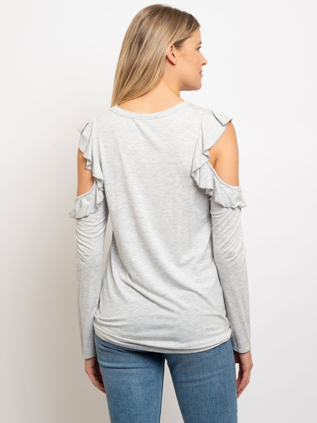 WOMEN'S COLD SHOULDER POINT TOP