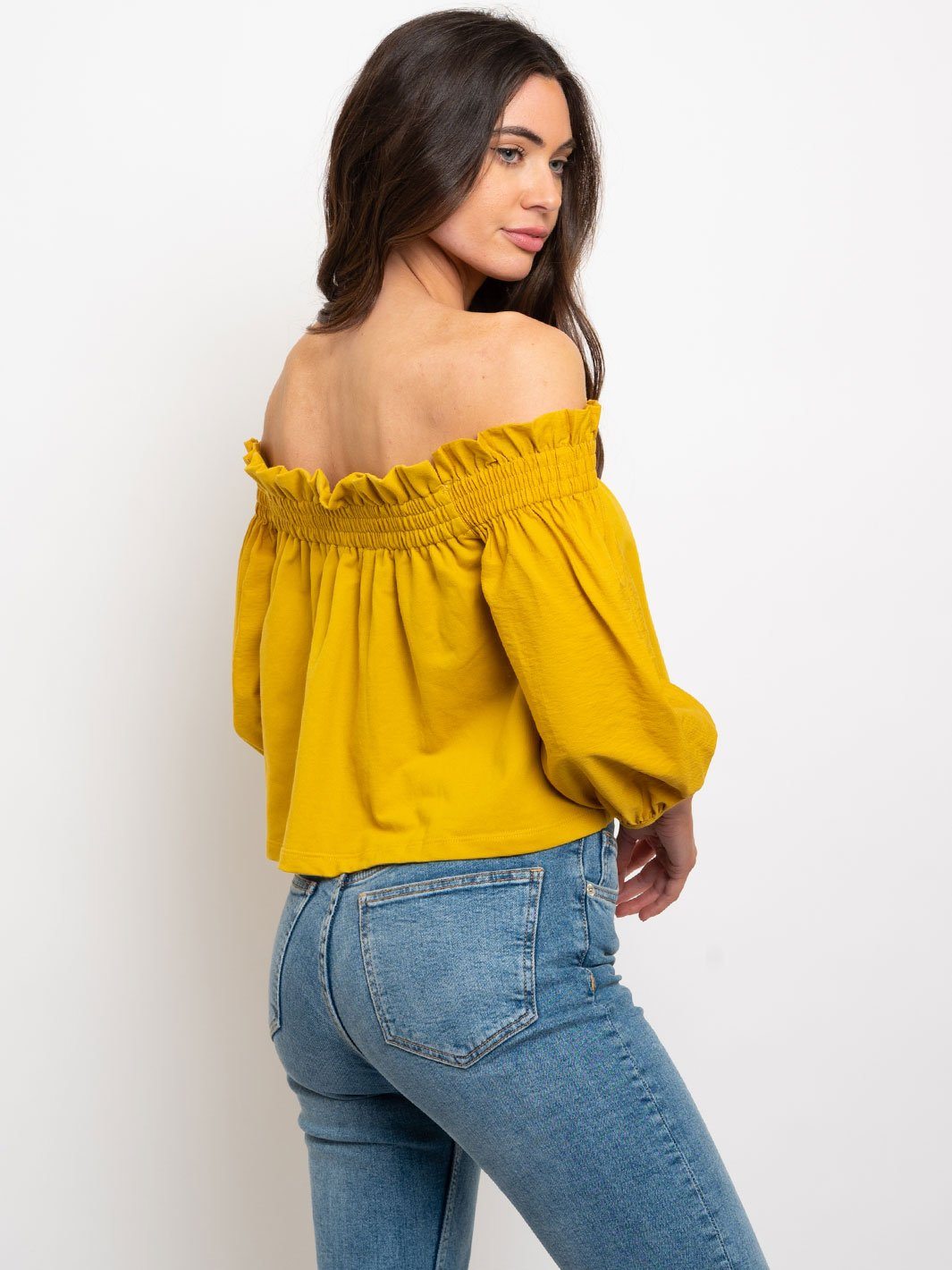 WOMEN'S OFF SHOULDER 3/4 SLEEVES TOP