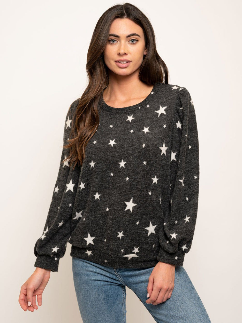 WOMEN'S LONG SLEEVE STARS TOP