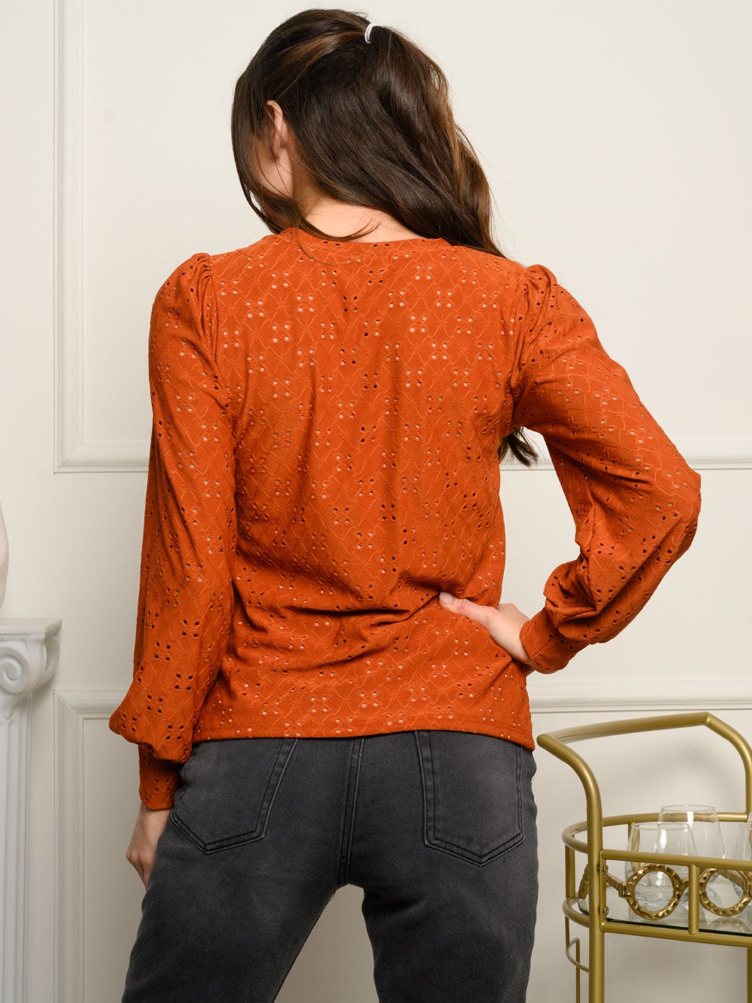 WOMEN'S PUFF LONG SLEEVE TOP