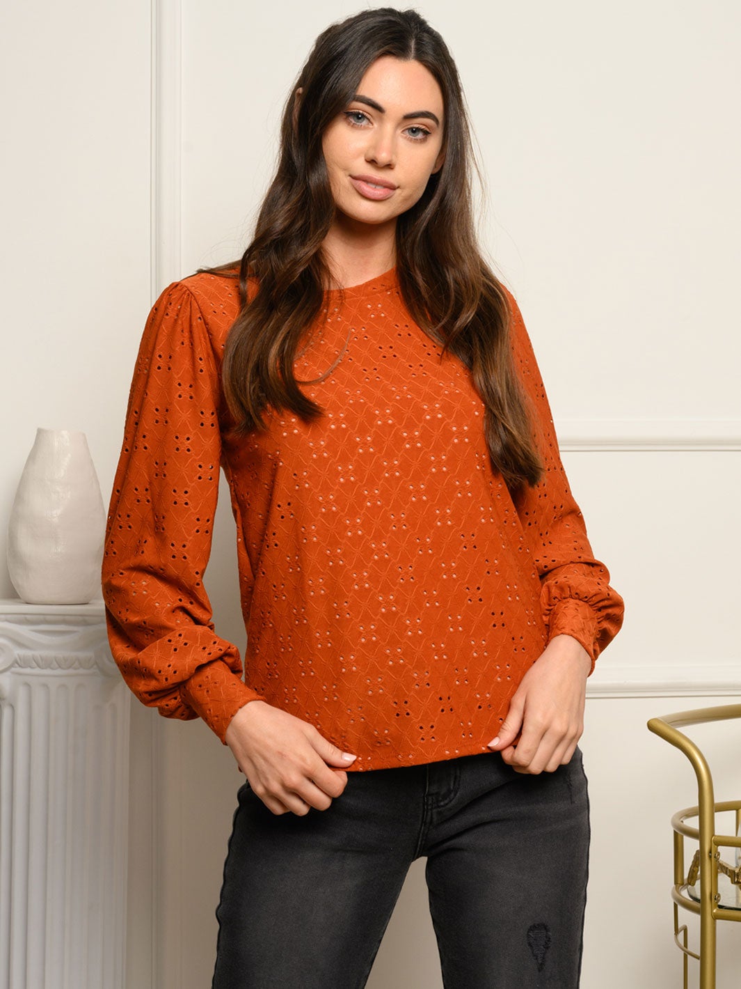 WOMEN'S PUFF LONG SLEEVE TOP