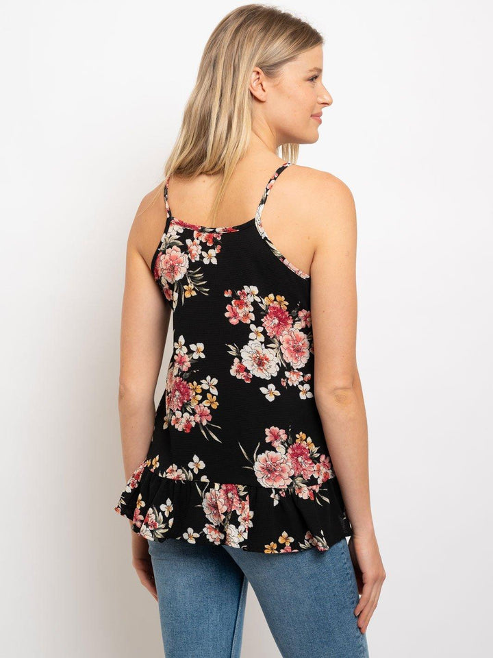 WOMEN'S SPRING PEPLUM SPAGUETTI STRAP TANK TOP