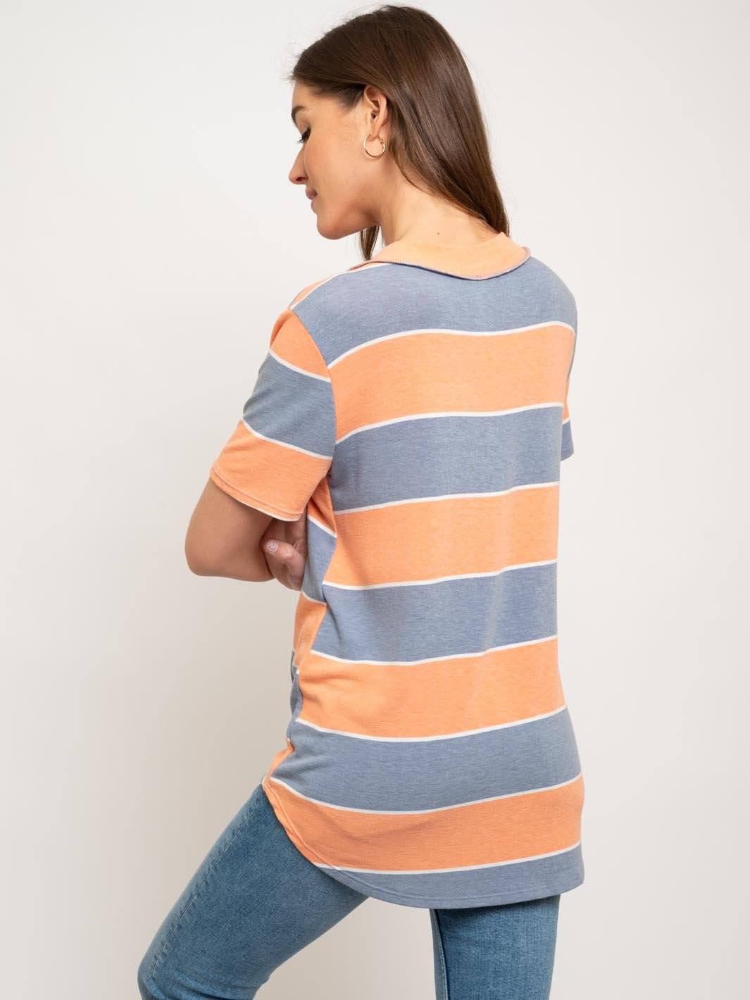 WOMEN'S STRIPES TUNIC TOP