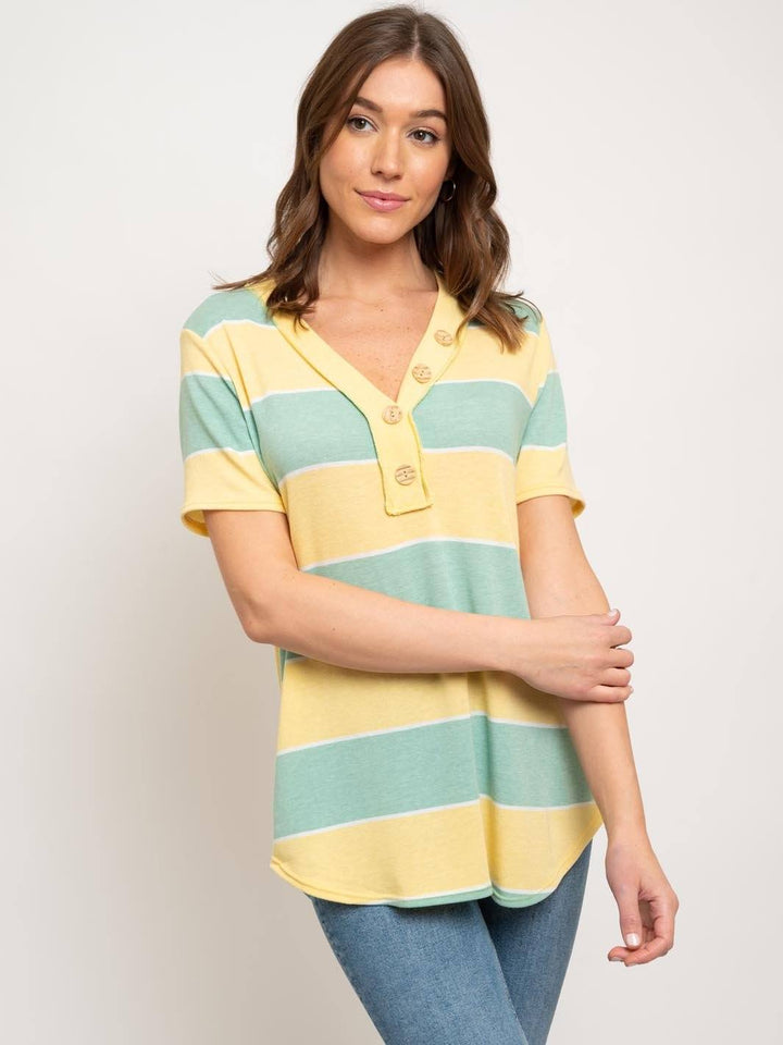 WOMEN'S STRIPES TUNIC TOP