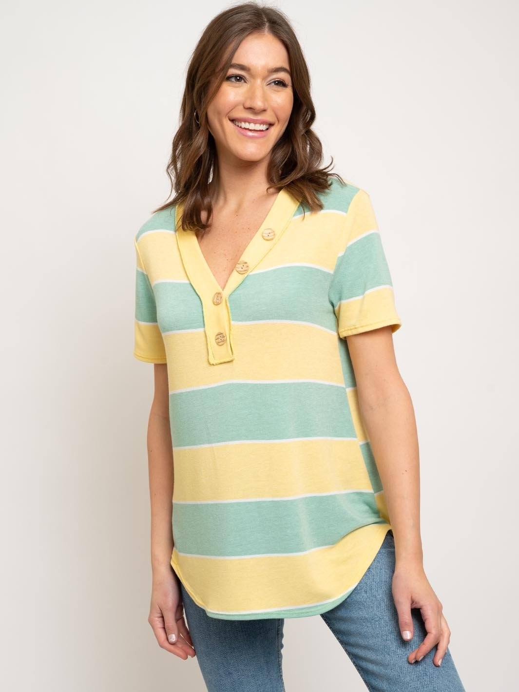 WOMEN'S STRIPES TUNIC TOP