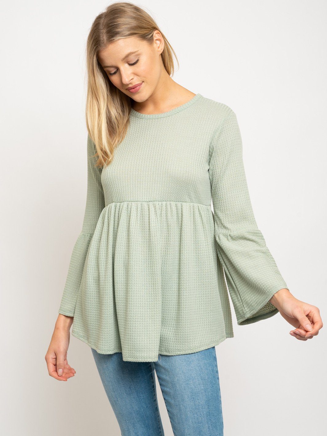 WOMEN'S BELL SLEEVE TUNIC TOP