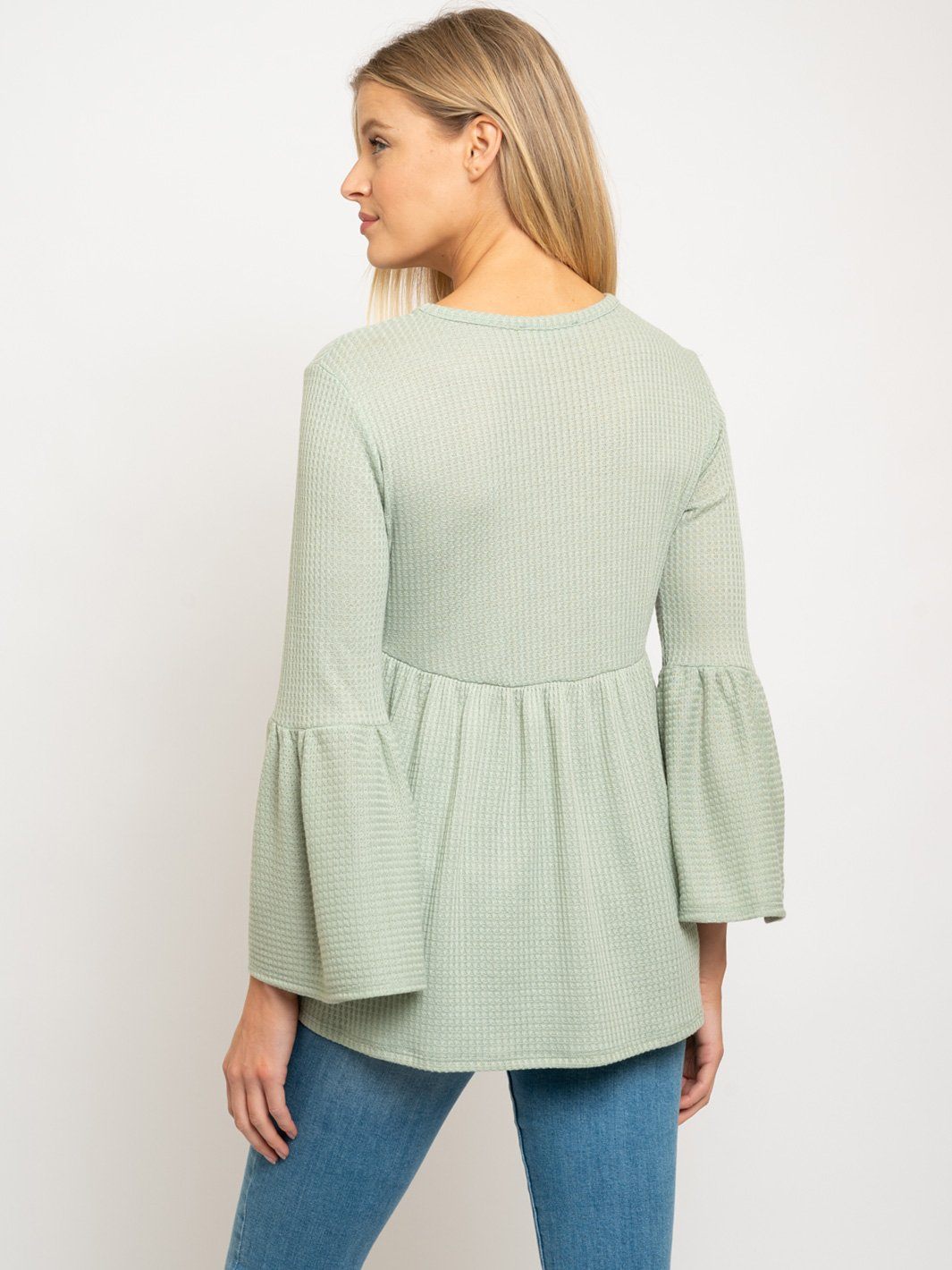 WOMEN'S BELL SLEEVE TUNIC TOP