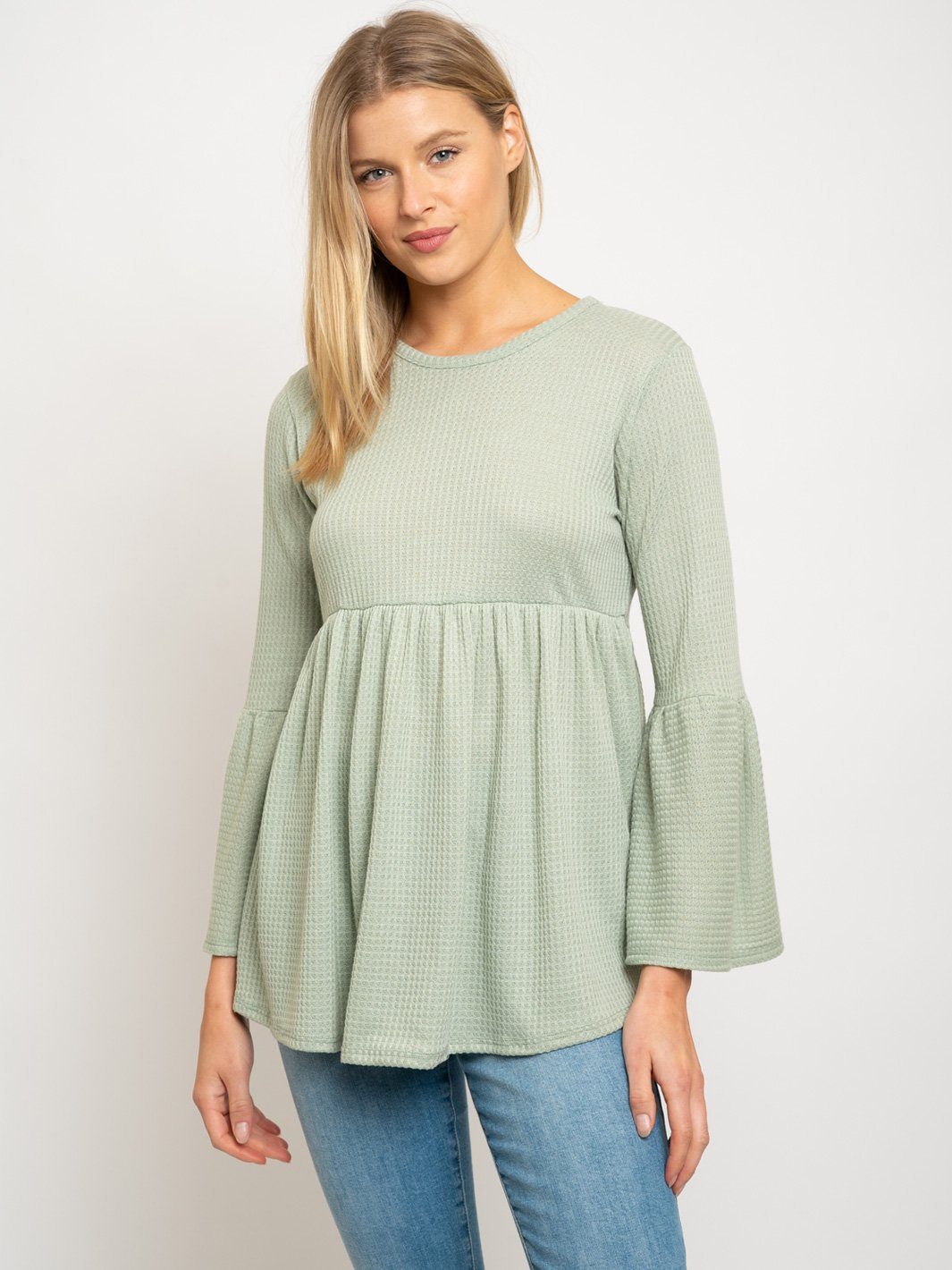 WOMEN'S BELL SLEEVE TUNIC TOP