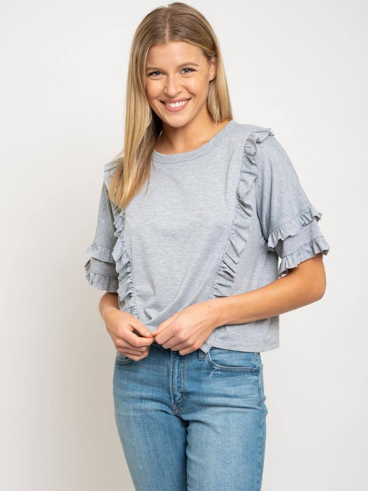 WOMEN'S RUFFLE TOP