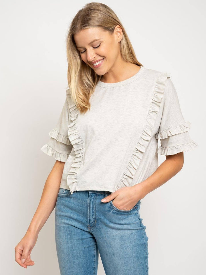 WOMEN'S RUFFLE TOP