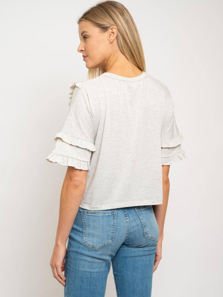 WOMEN'S RUFFLE TOP