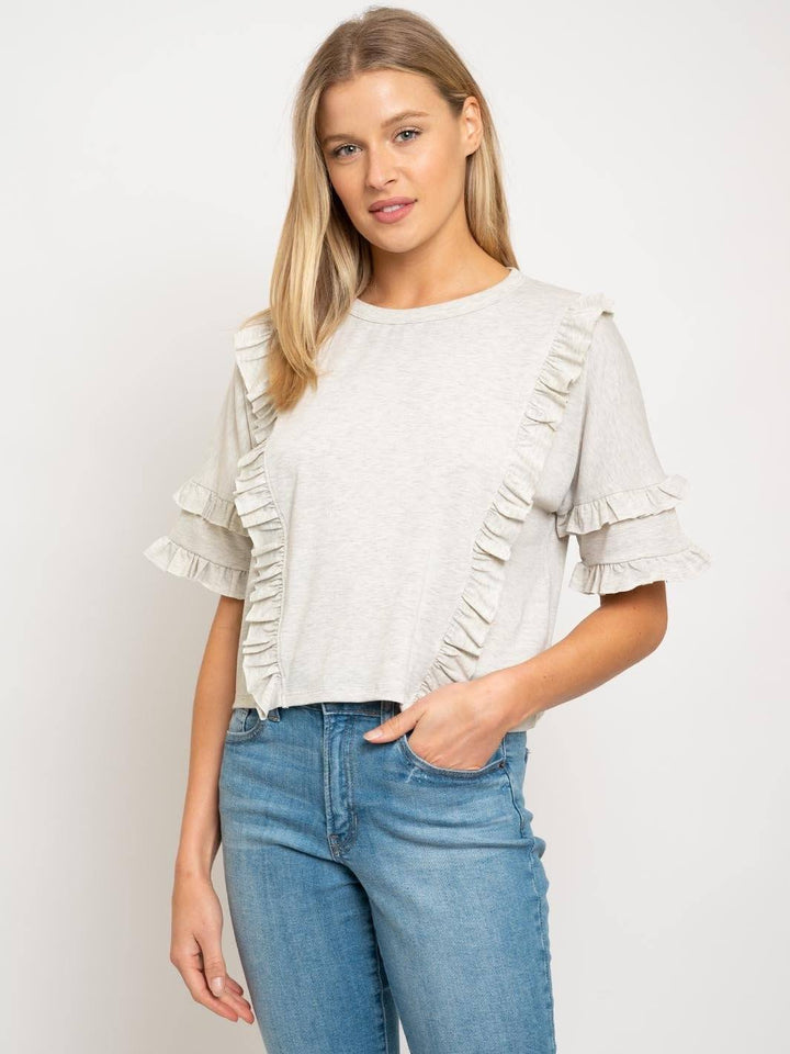 WOMEN'S RUFFLE TOP