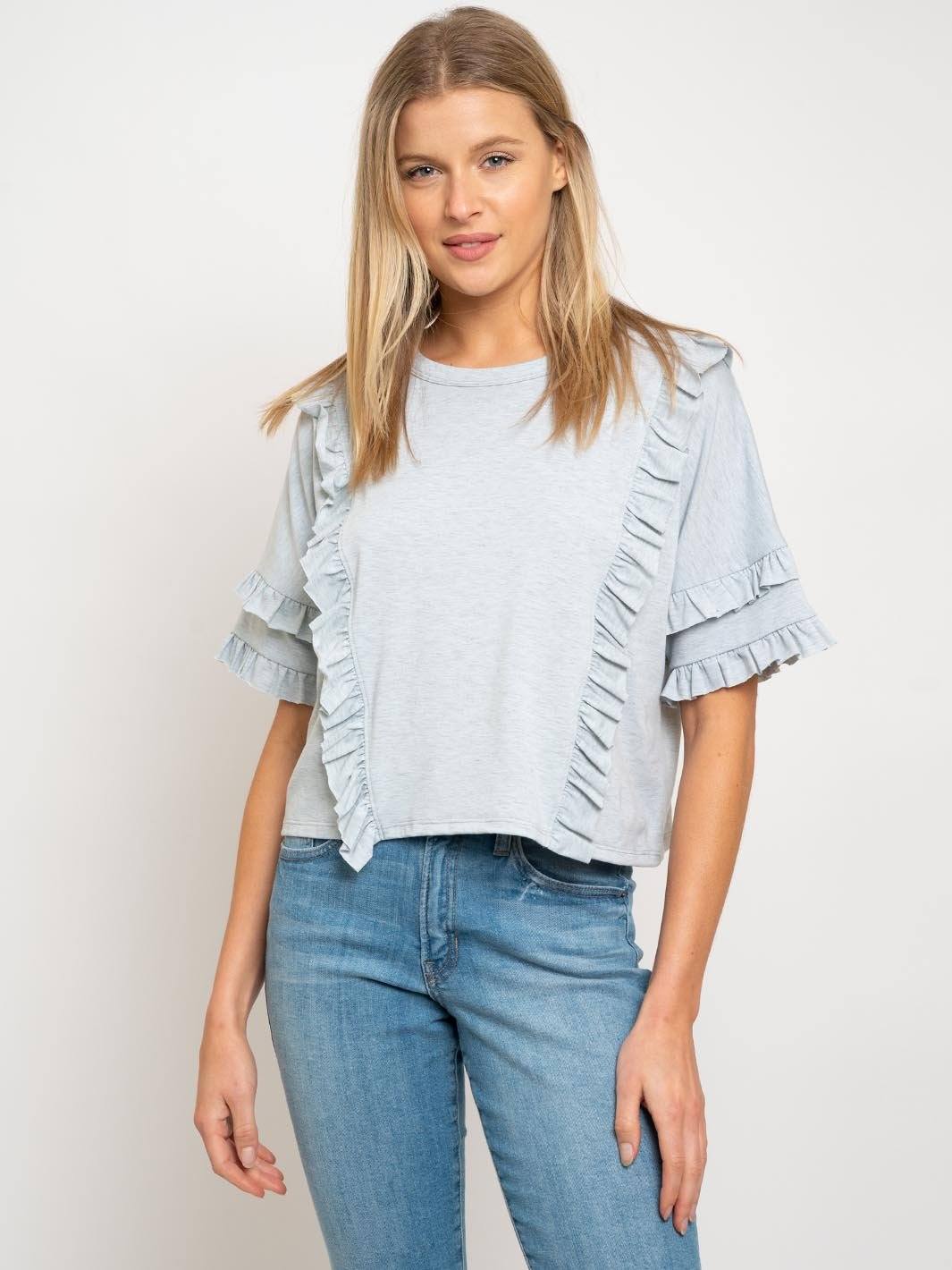 WOMEN'S RUFFLE TOP