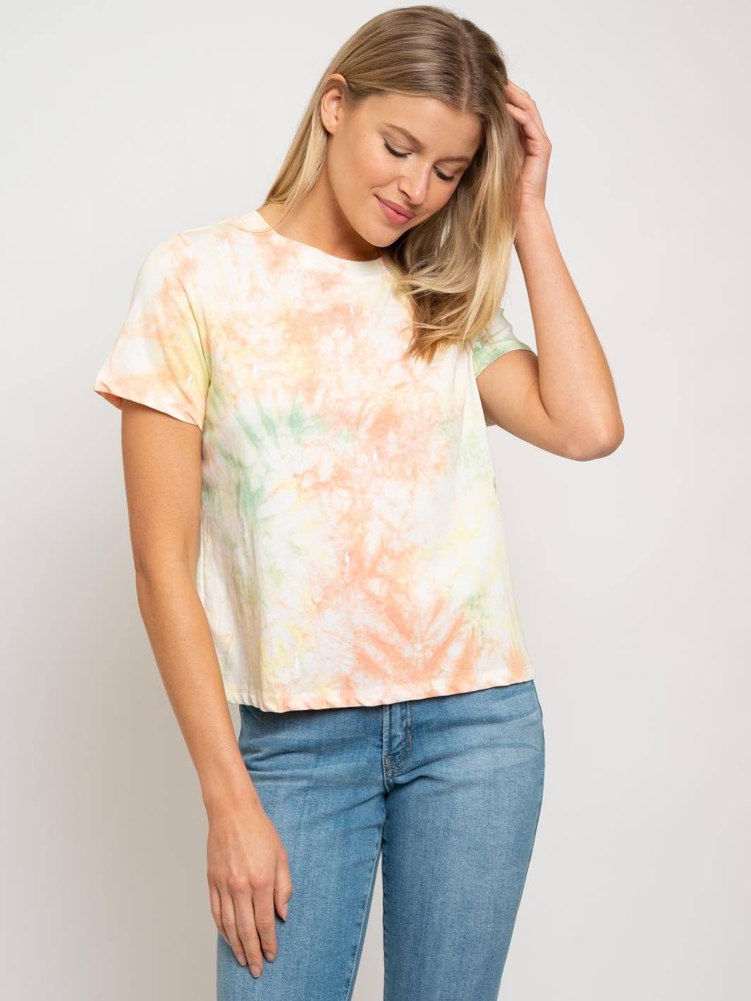 WOMEN'S TIE DYE BASIC TOP