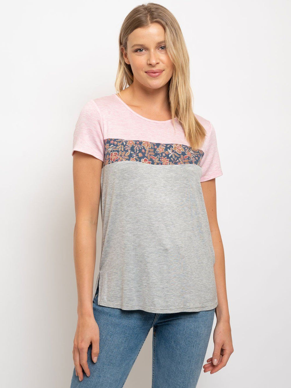 WOMEN'S MULTI-COLOR SHORT SLEEVE TOP