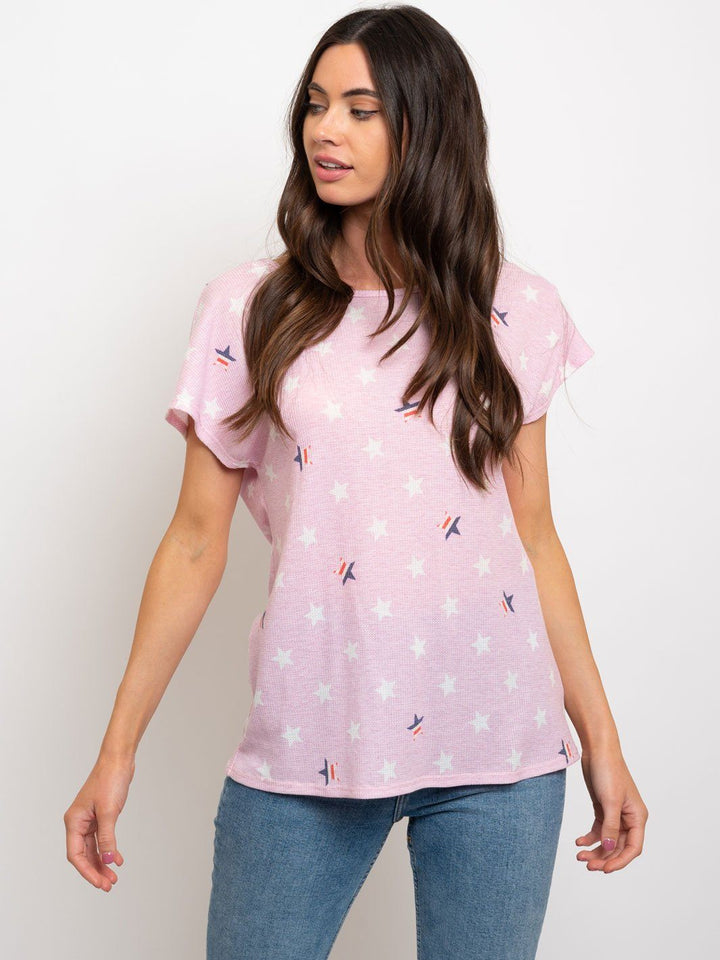 WOMEN'S FLAG PRINT BACK STRING TOP