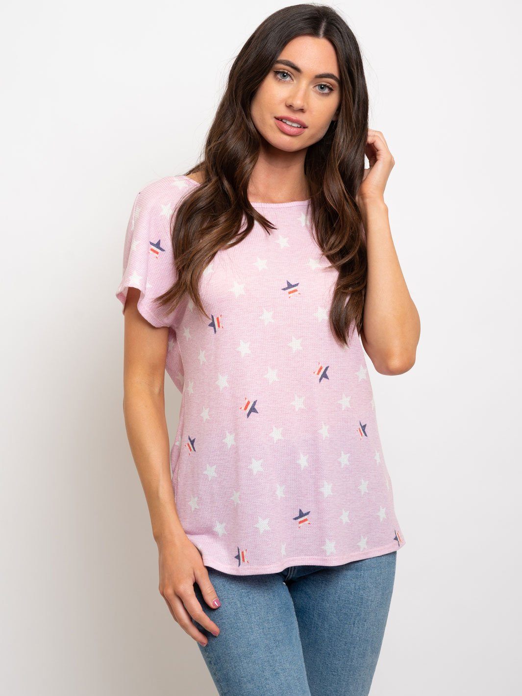 WOMEN'S FLAG PRINT BACK STRING TOP
