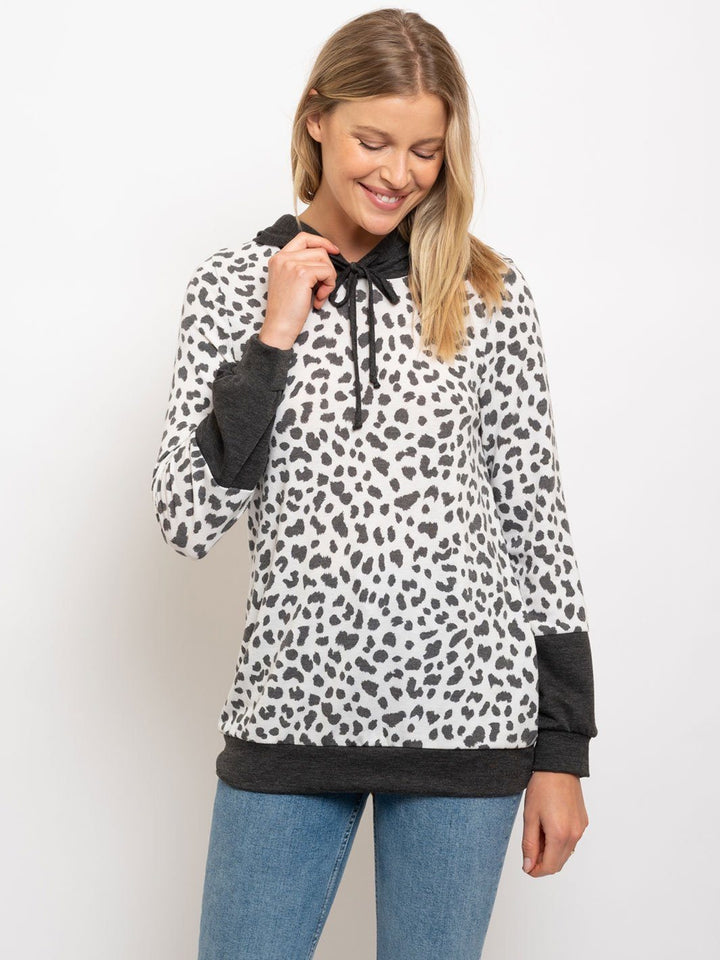 WOMEN'S HOODIE PULLOVER ANIMAL PRINT SWEATSHIRT TOP