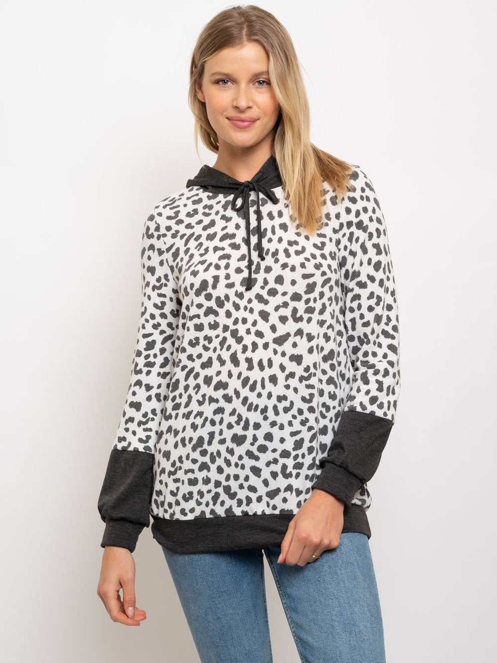 WOMEN'S HOODIE PULLOVER ANIMAL PRINT SWEATSHIRT TOP