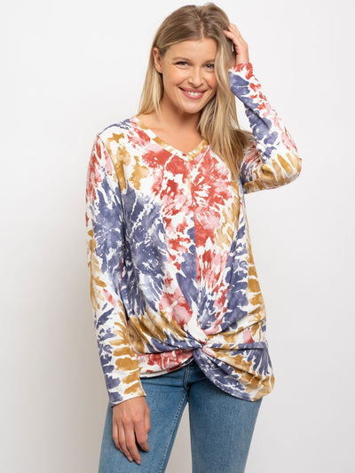 WOMEN'S NET KNIT BRUSH TWISTED POINT TOP