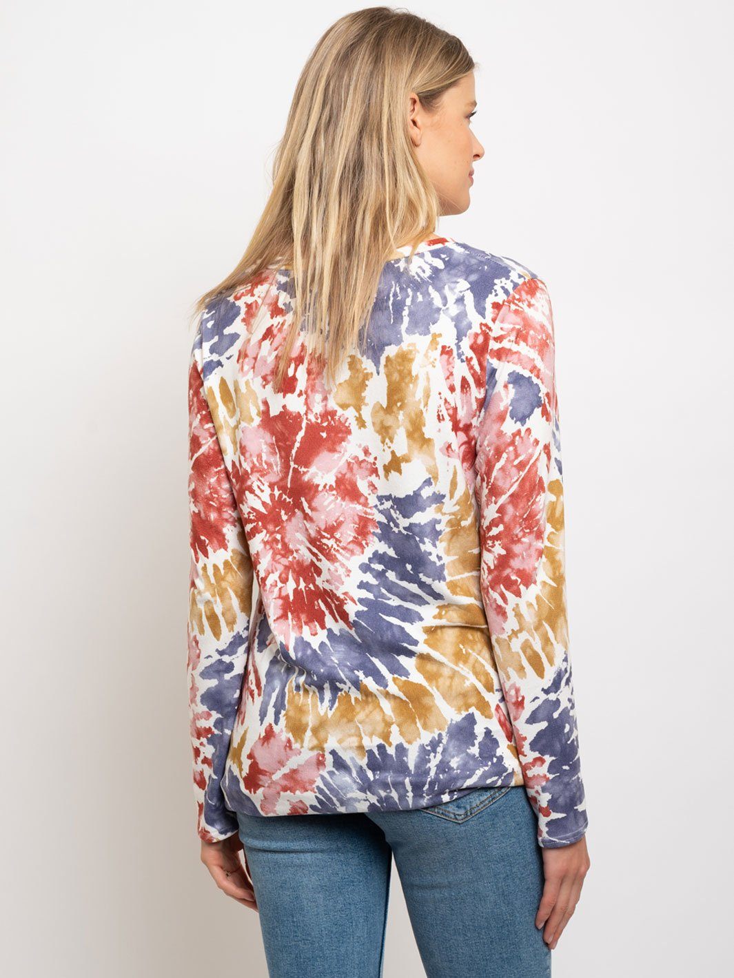 WOMEN'S NET KNIT BRUSH TWISTED POINT TOP