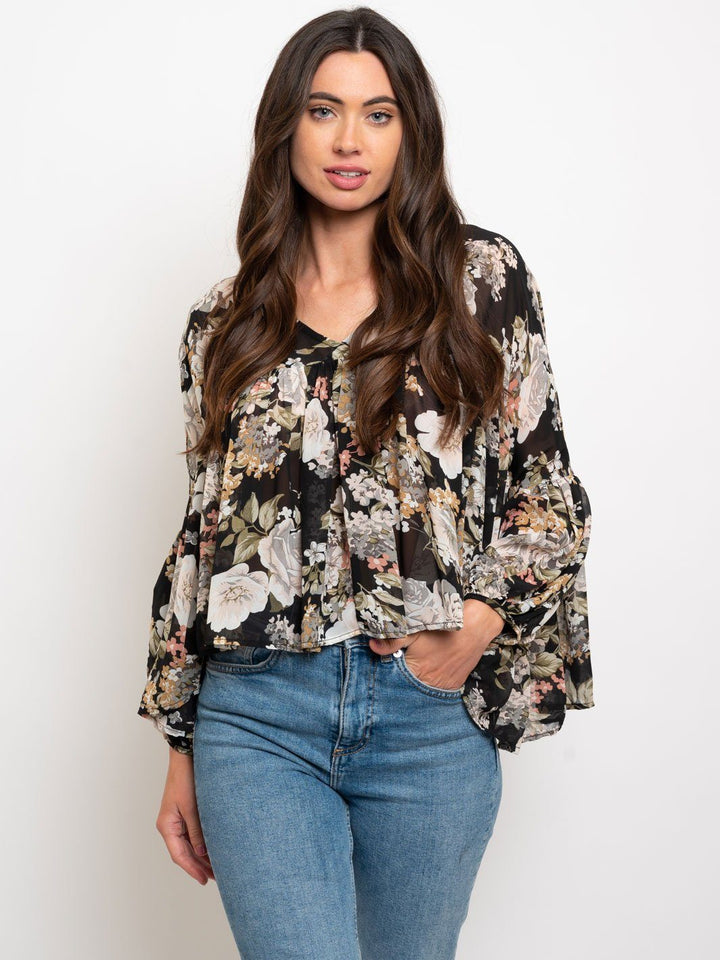 WOMEN'S BABYDOLL RUFFLE TOP