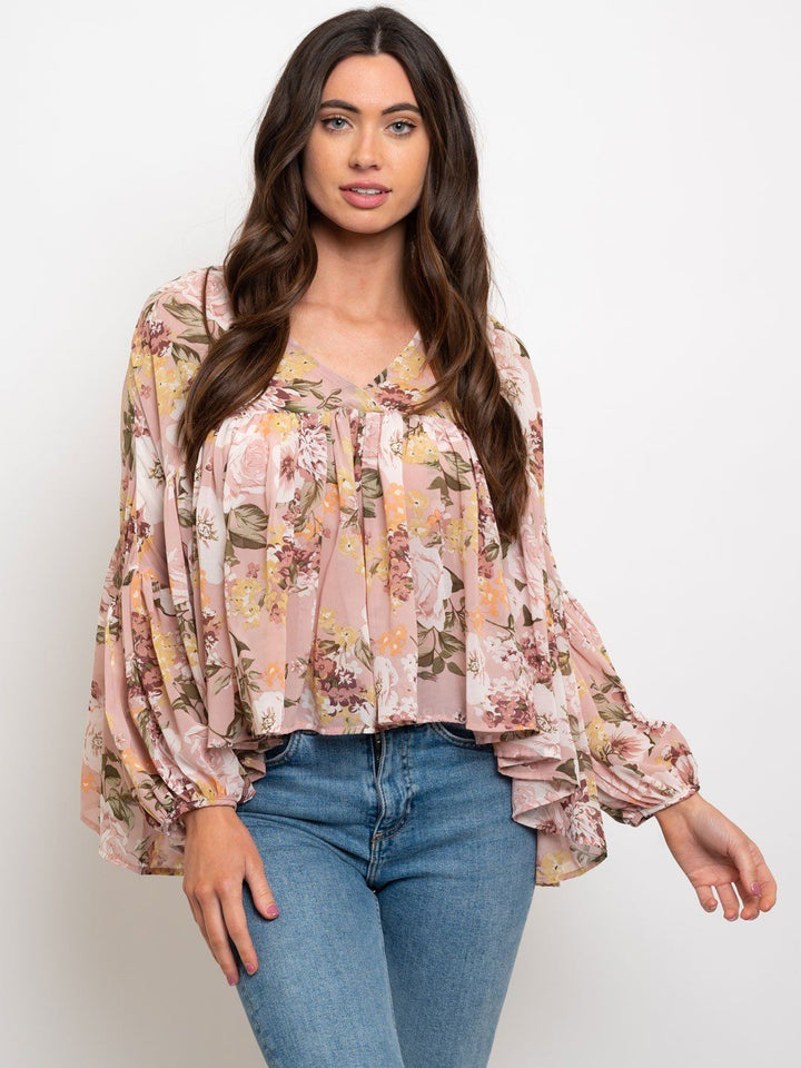 WOMEN'S BABYDOLL RUFFLE TOP