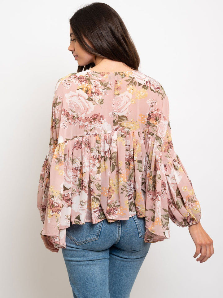 WOMEN'S BABYDOLL RUFFLE TOP